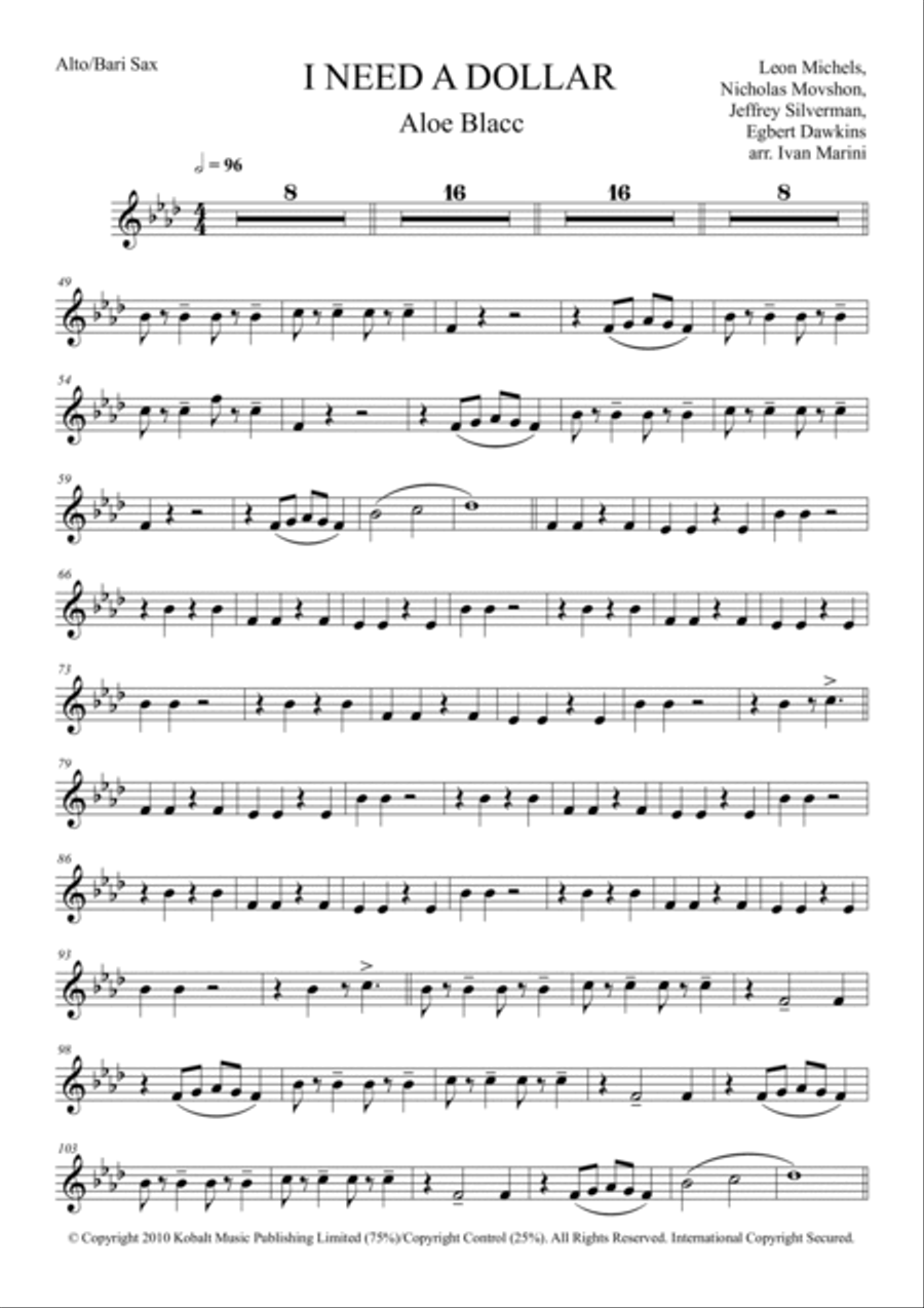 I Need A Dollar Small Ensemble scores gallery preview page 3