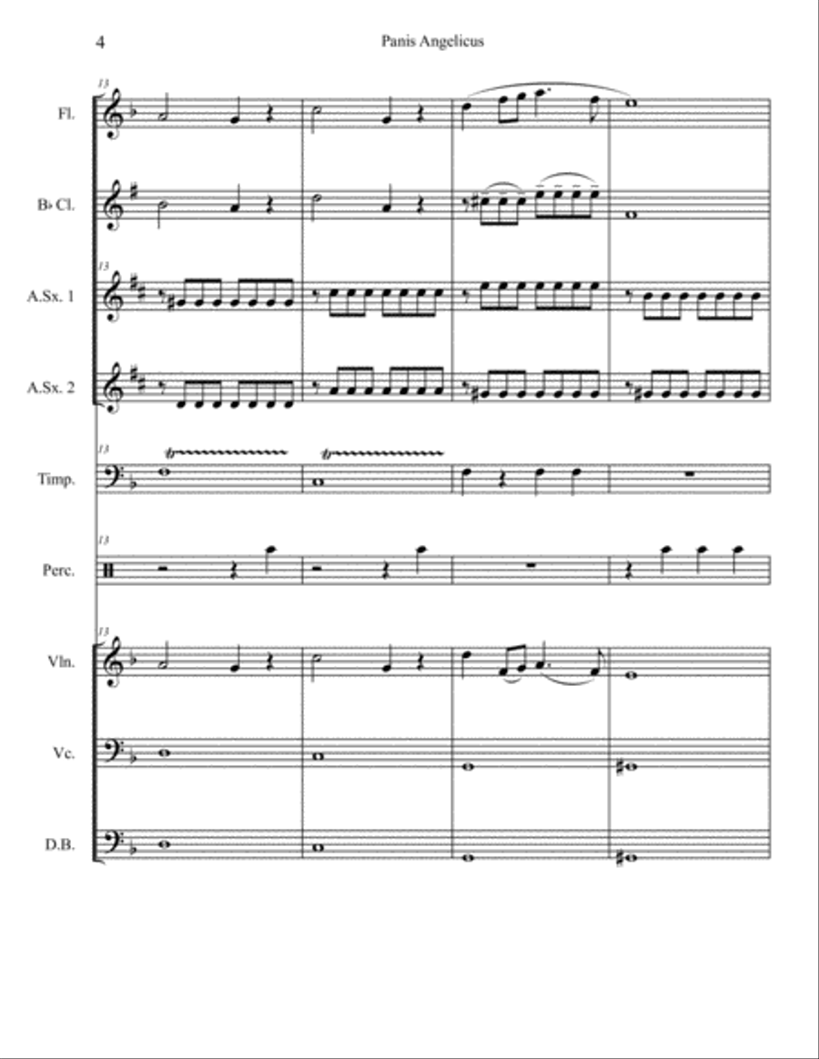 Panis Angelicus Panis Angelicus Large Ensemble scores gallery preview page 4