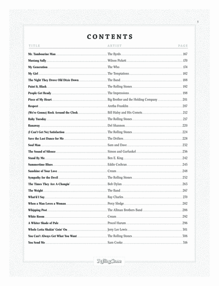 Rolling Stone Sheet Music Classics, Volume 1
