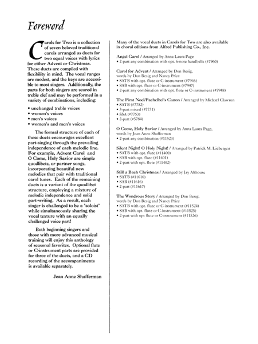 Carols for Two Small Ensemble scores gallery preview page 5