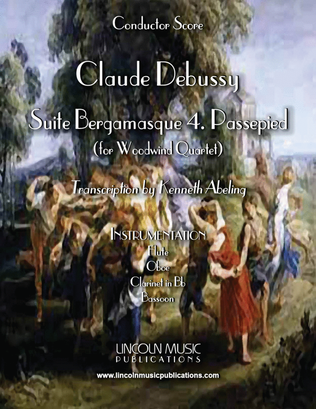 Book cover for Bergamasque Suite 4. Passepied (for Woodwind Quartet)