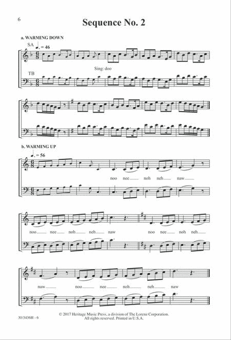 Quick-Start Choral Warm-Ups - Singer Edition 4-Part scores gallery preview page 6