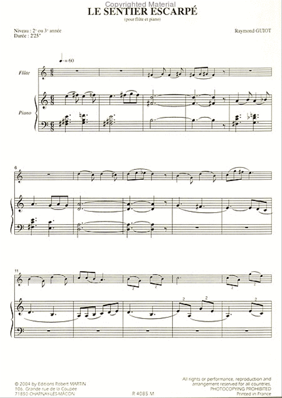 Le Sentier escarpé Piano Accompaniment scores gallery preview page 2
