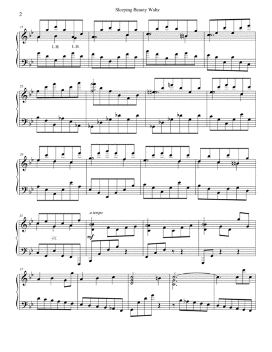 Sleeping Beauty Advanced Piano Solo Piano Solo scores gallery preview page 2