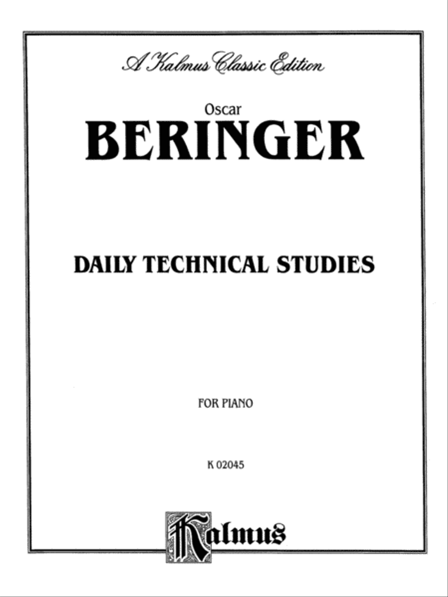 Daily Technical Studies for Piano