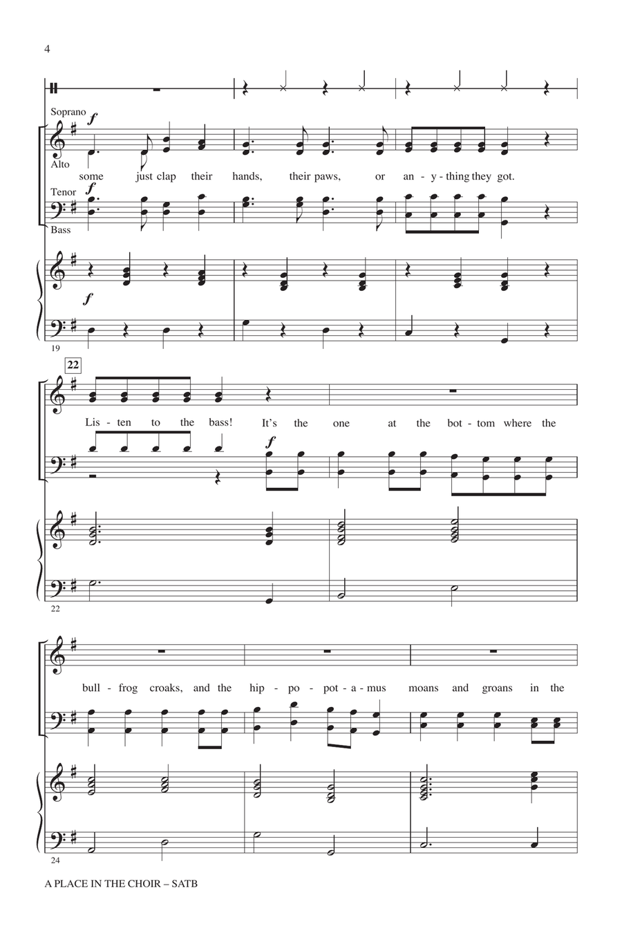 A Place In The Choir 4-Part scores gallery preview page 3