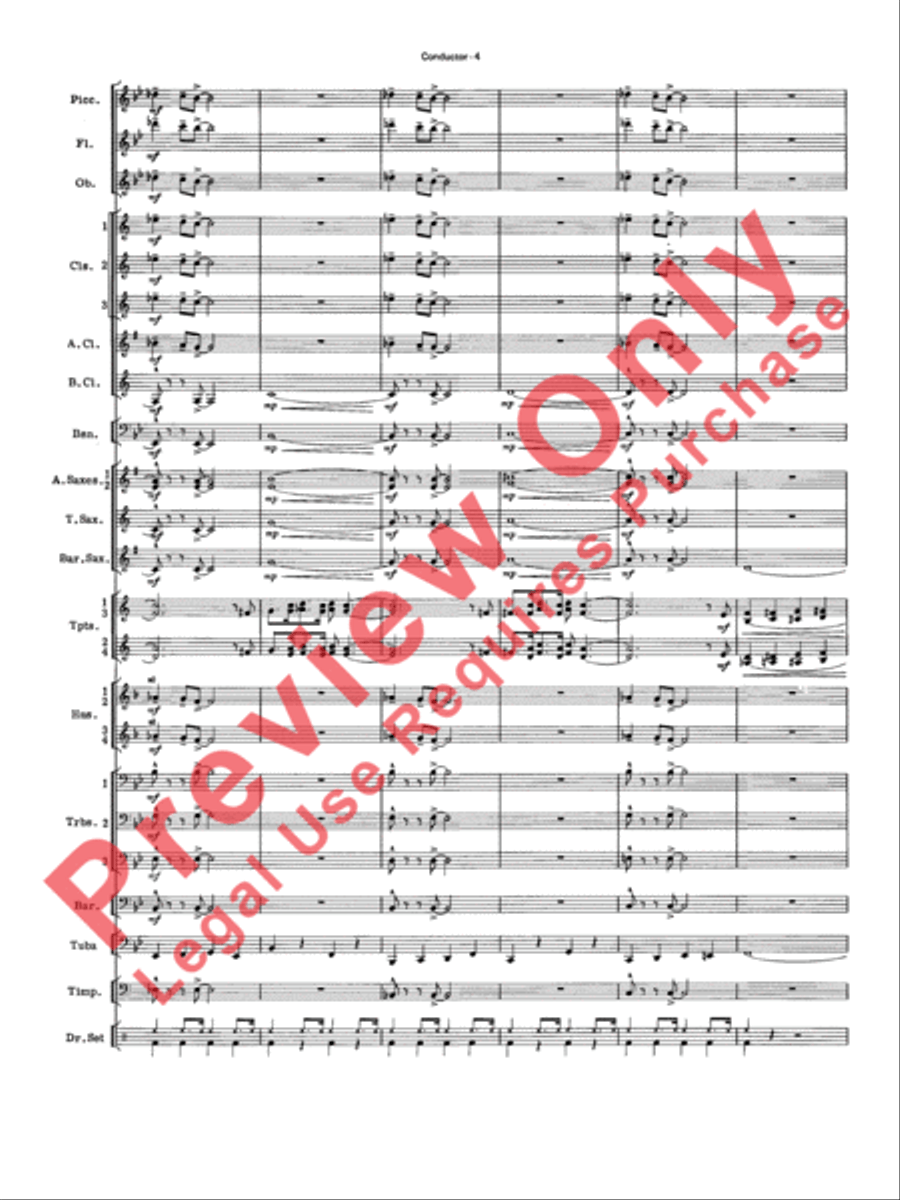 Four of a Kind Four of a Kind Concert Band scores gallery preview page 7