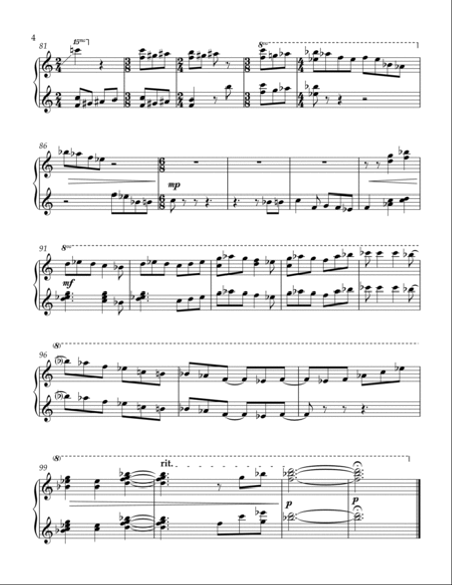 Cat 3 Cat 3 1 Piano, 4-Hands scores gallery preview page 4
