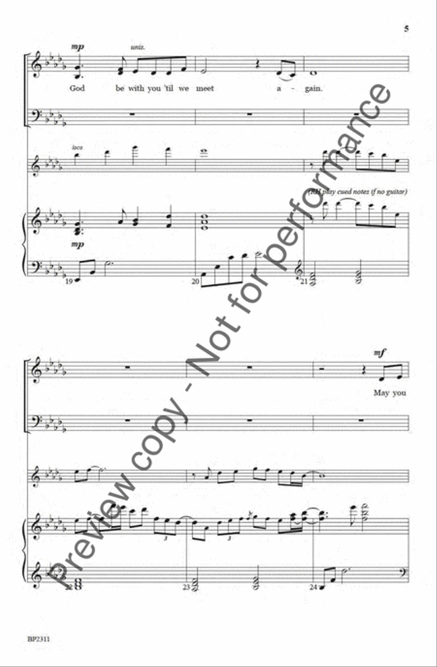 God Be With You 'Til We Meet Again 4-Part scores gallery preview page 5