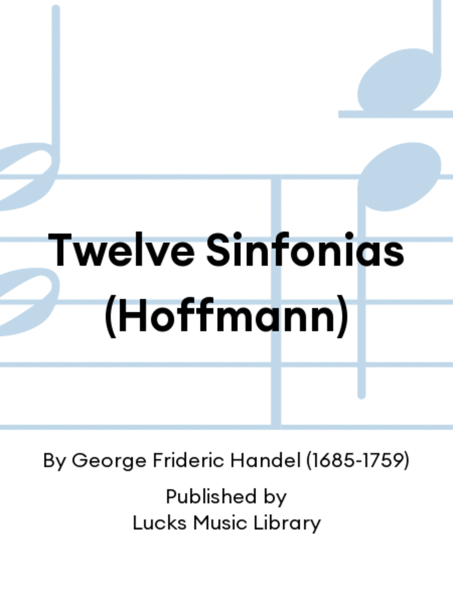 Twelve Sinfonias (Hoffmann) Set of Parts scores gallery preview page 1