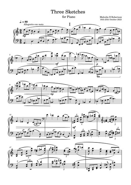 Three Sketches for Piano image number null
