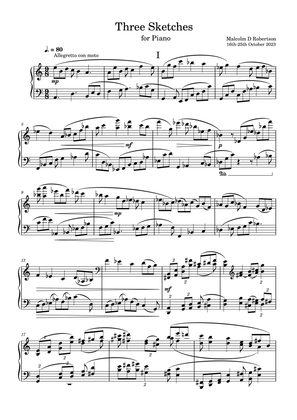 Three Sketches for Piano