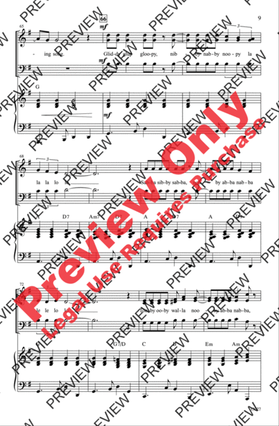 Hair: A Choral Medley 3-Part scores gallery preview page 9