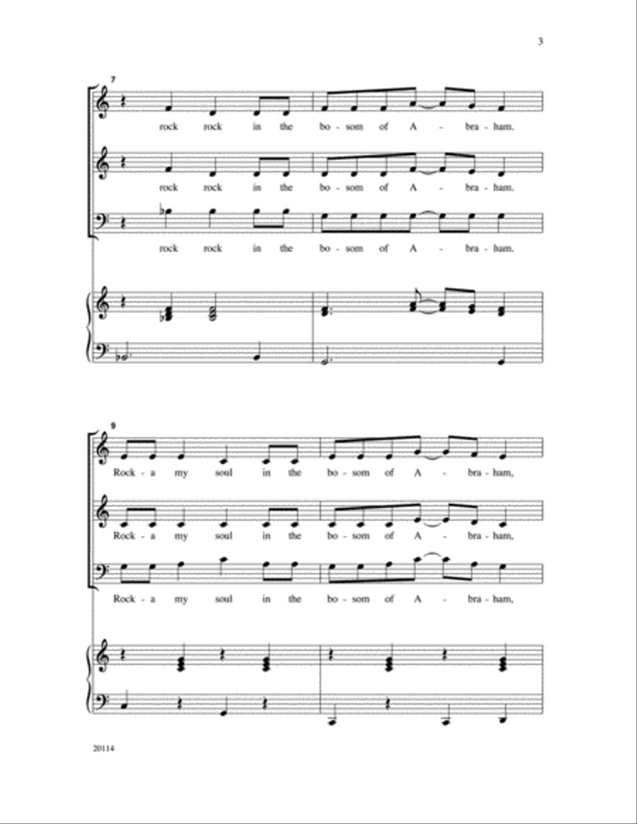 Rock-a My Soul 3-Part scores gallery preview page 3