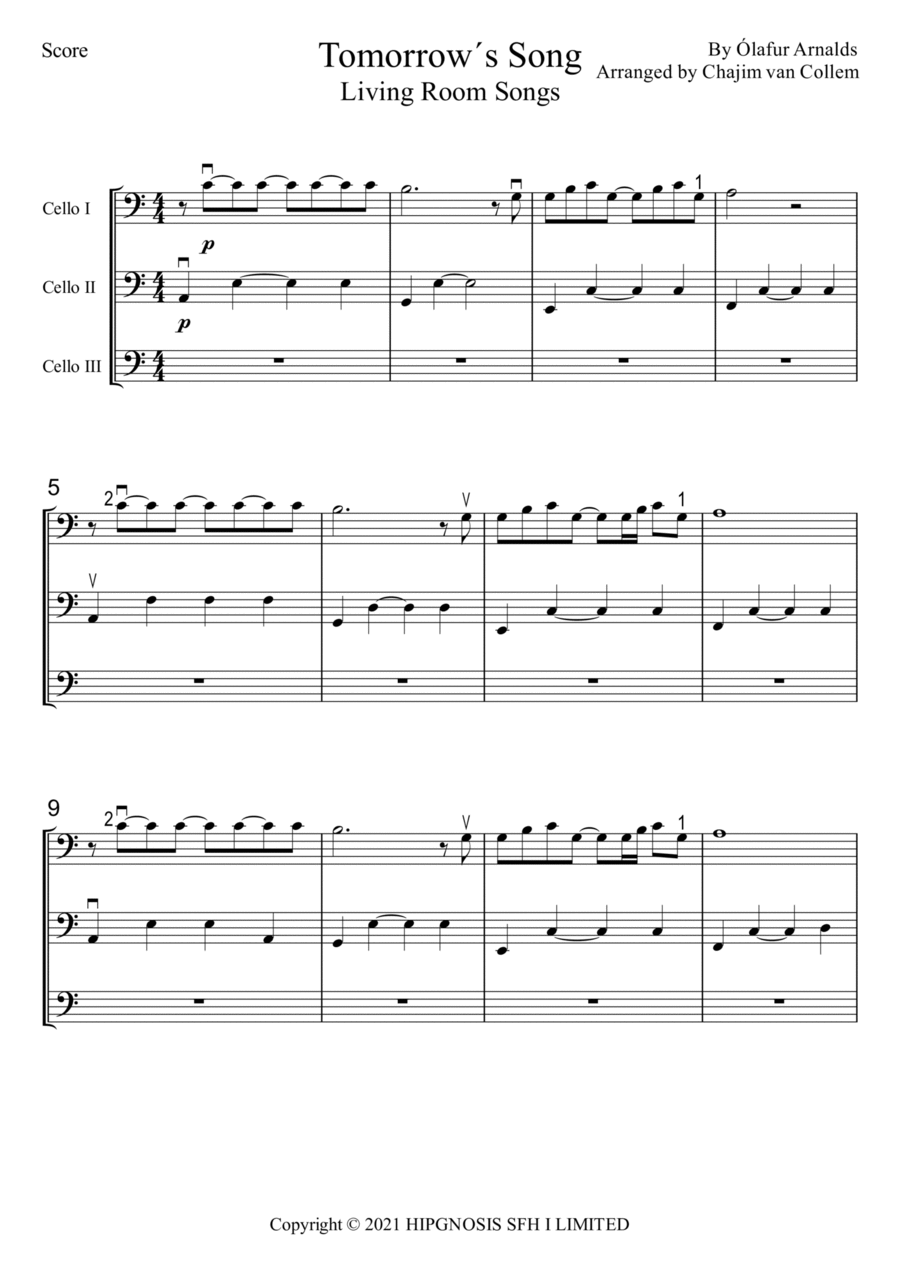 Tomorrow's Song Small Ensemble scores gallery preview page 1