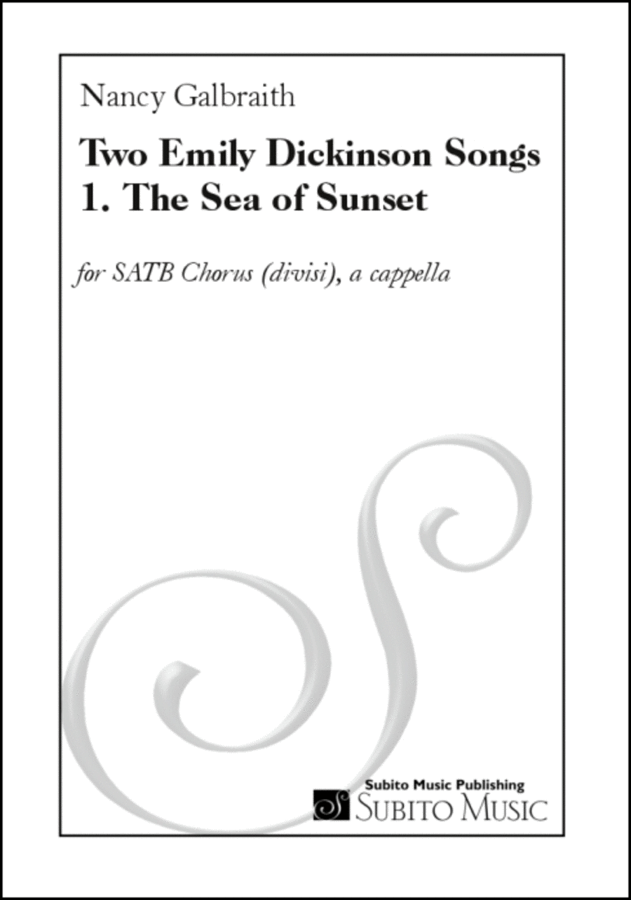 Two Emily Dickinson Songs 2. Wild Nights Divisi scores gallery preview page 1