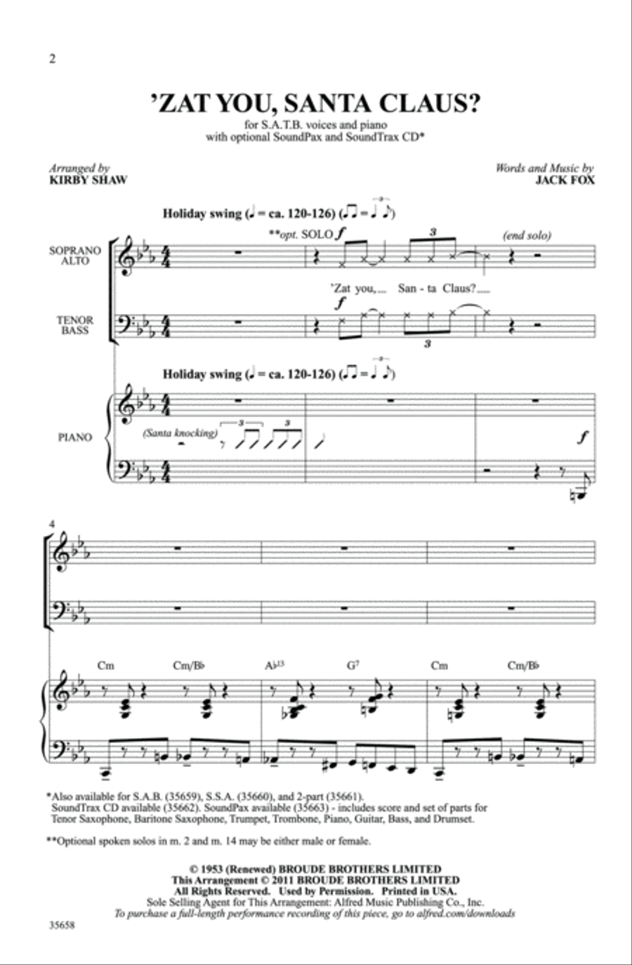 'Zat You, Santa Claus? - SoundTrax CD (CD only) Choir scores gallery preview page 2
