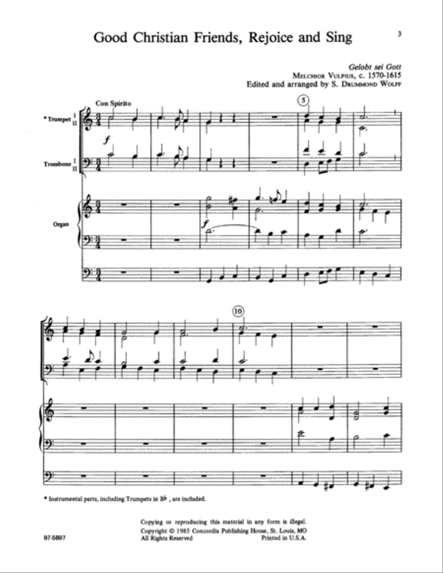Three Hymns of Praise for Easter Trombone scores gallery preview page 2