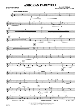 Ashokan Farewell (from The Civil War): 2nd B-flat Trumpet