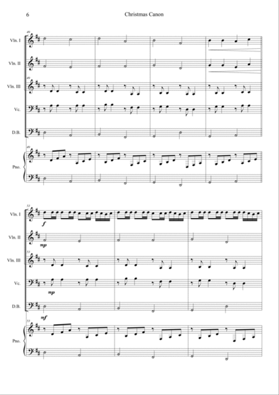 Christmas Canon Christmas Canon Small Ensemble scores gallery preview page 6