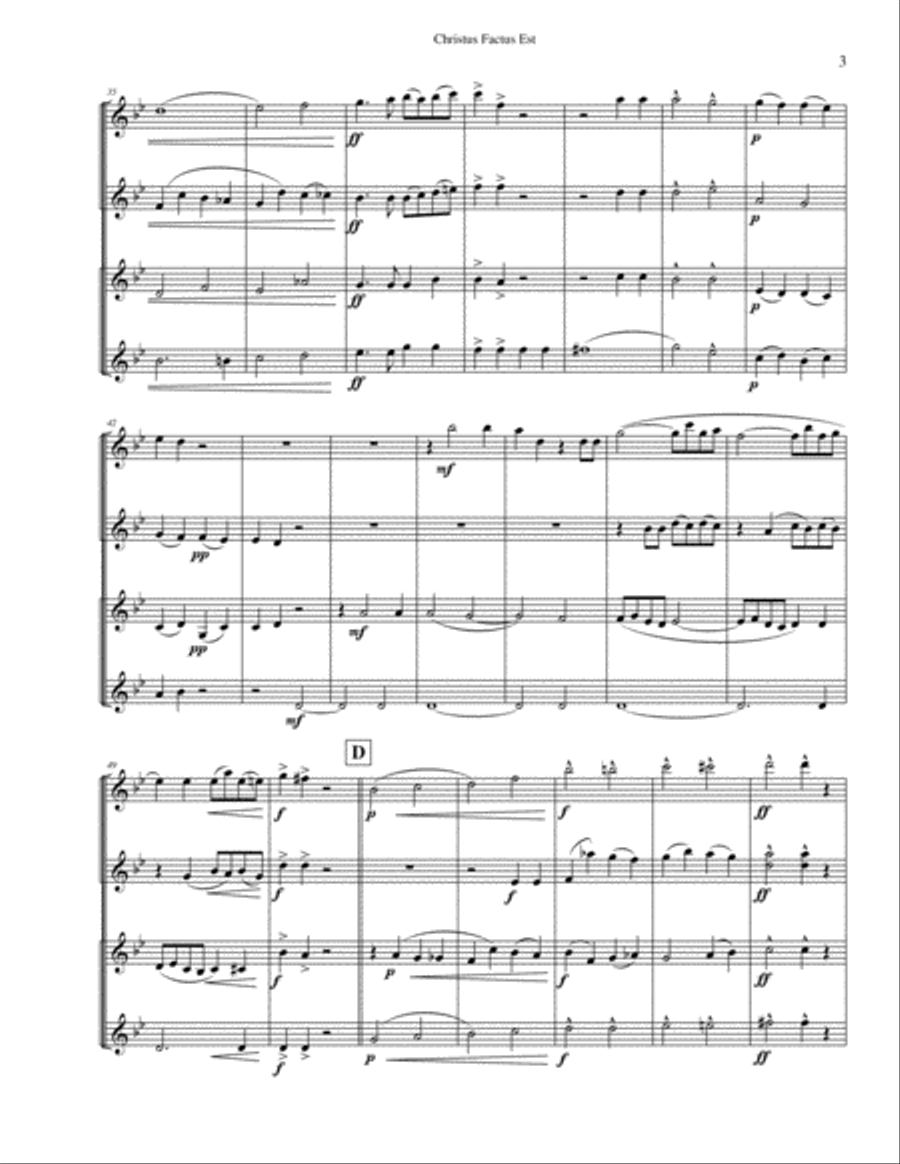 Christus Factus Est Woodwind Quartet scores gallery preview page 3