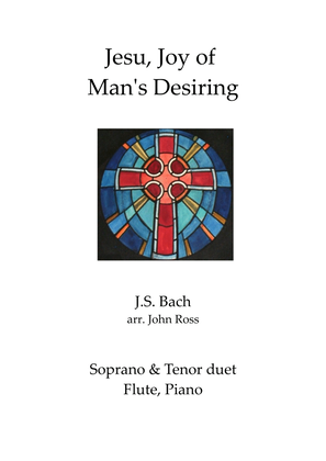 Book cover for Jesu, Joy of Man's Desiring - Soprano & Tenor duet, Flute, Piano
