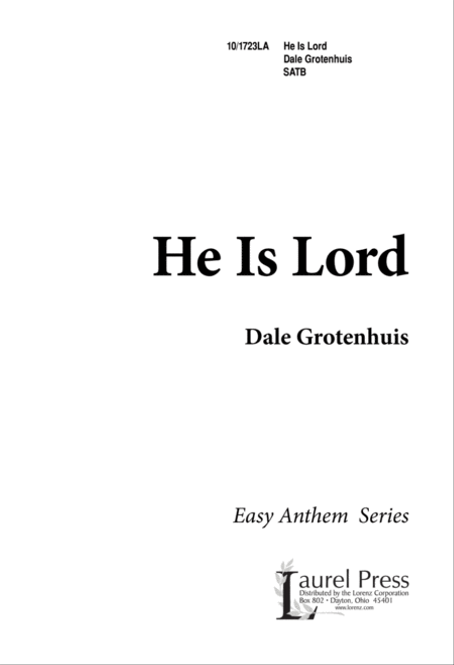 He Is Lord 4-Part scores gallery preview page 1