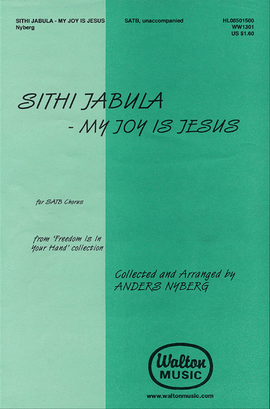 Sithi Jabula (My Joy Is Jesus) 4-Part scores gallery preview page 1