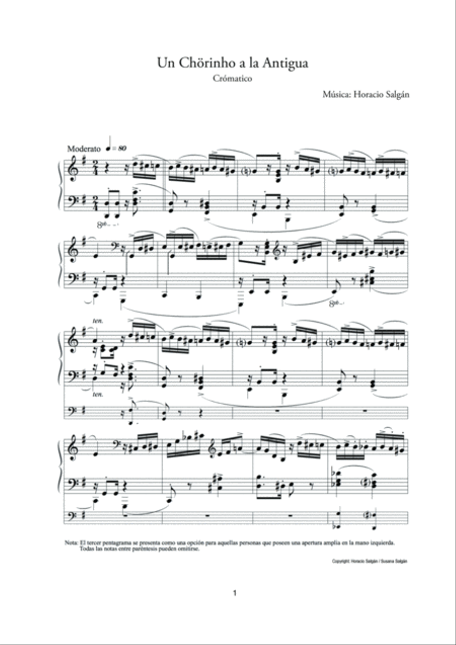 Un Chorinho a la Antigua. Piano Solo scores gallery preview page 2