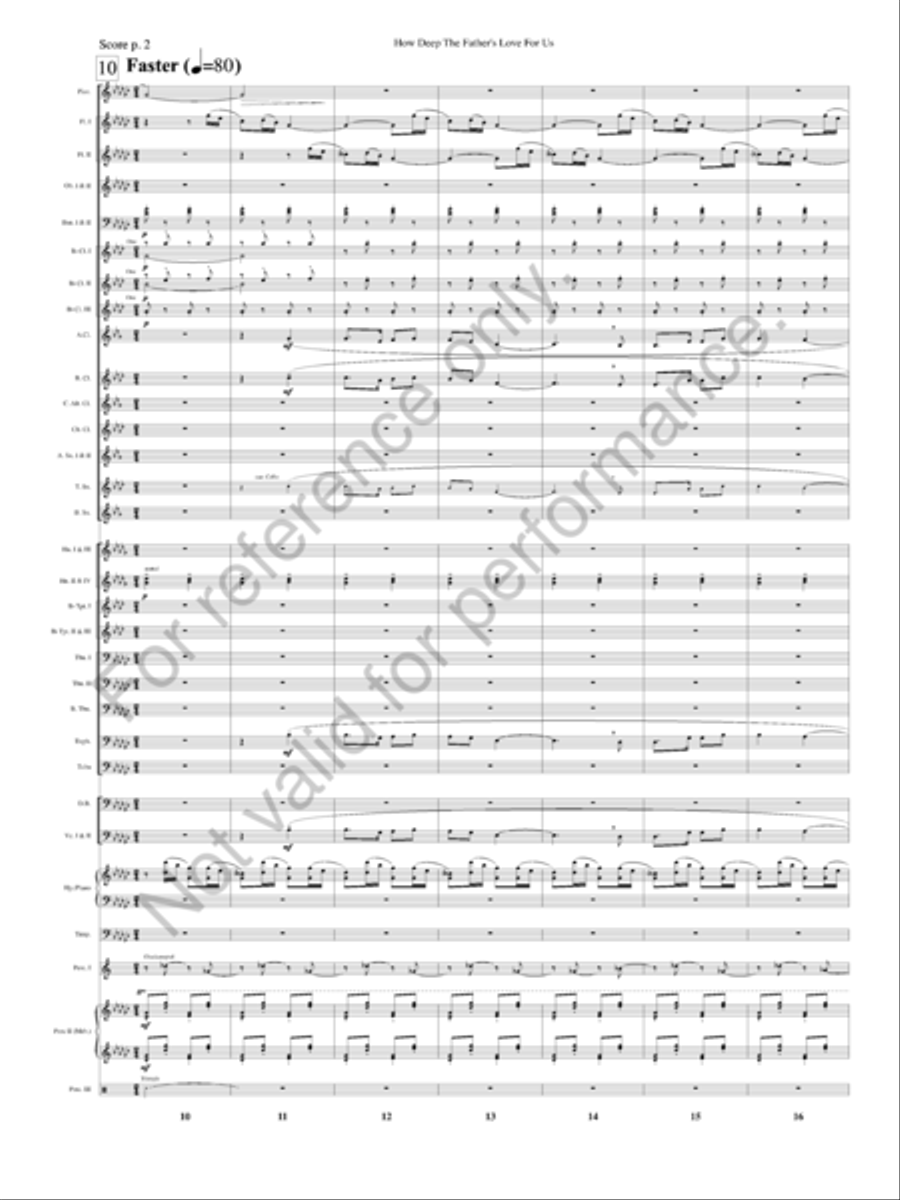 How Deep The Father's Love For Us Concert Band scores gallery preview page 5