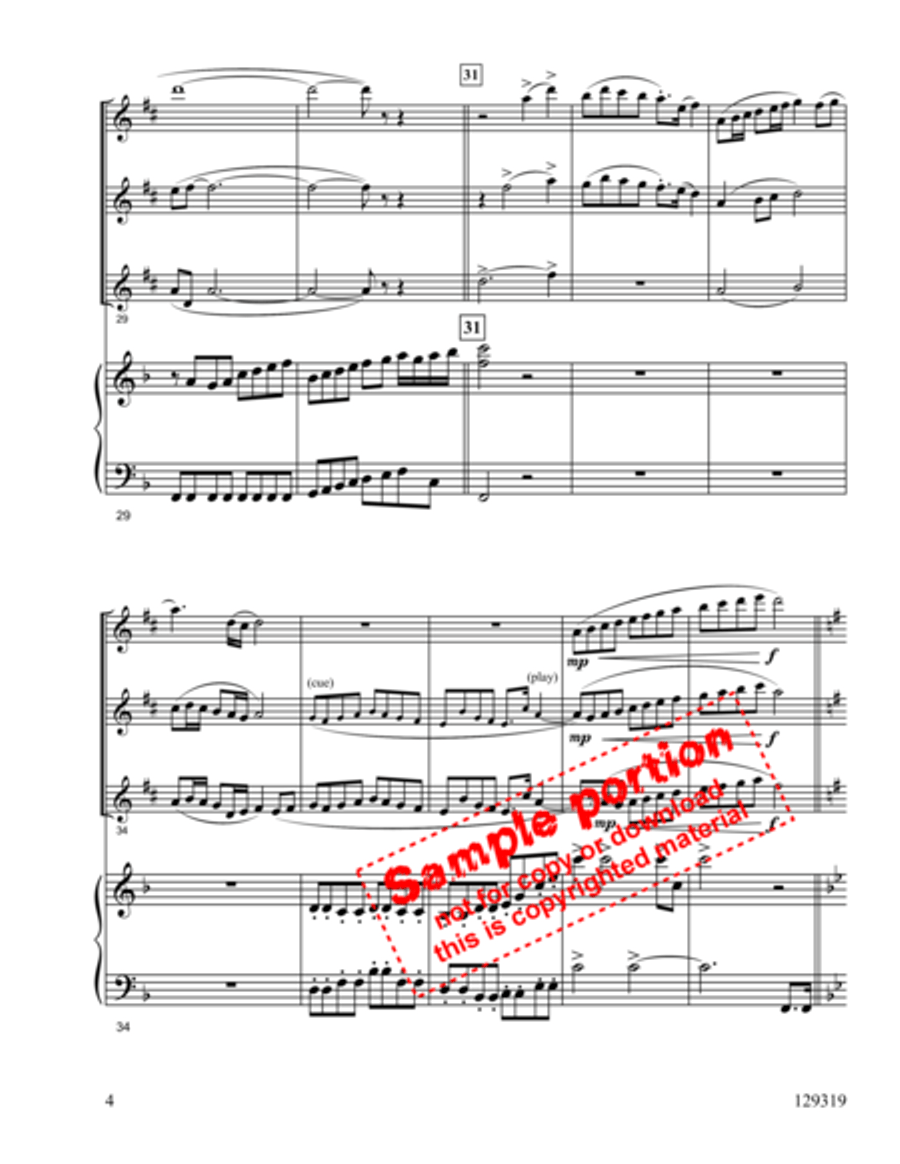 Christ The Lord Is Risen Today Clarinet Trio scores gallery preview page 4