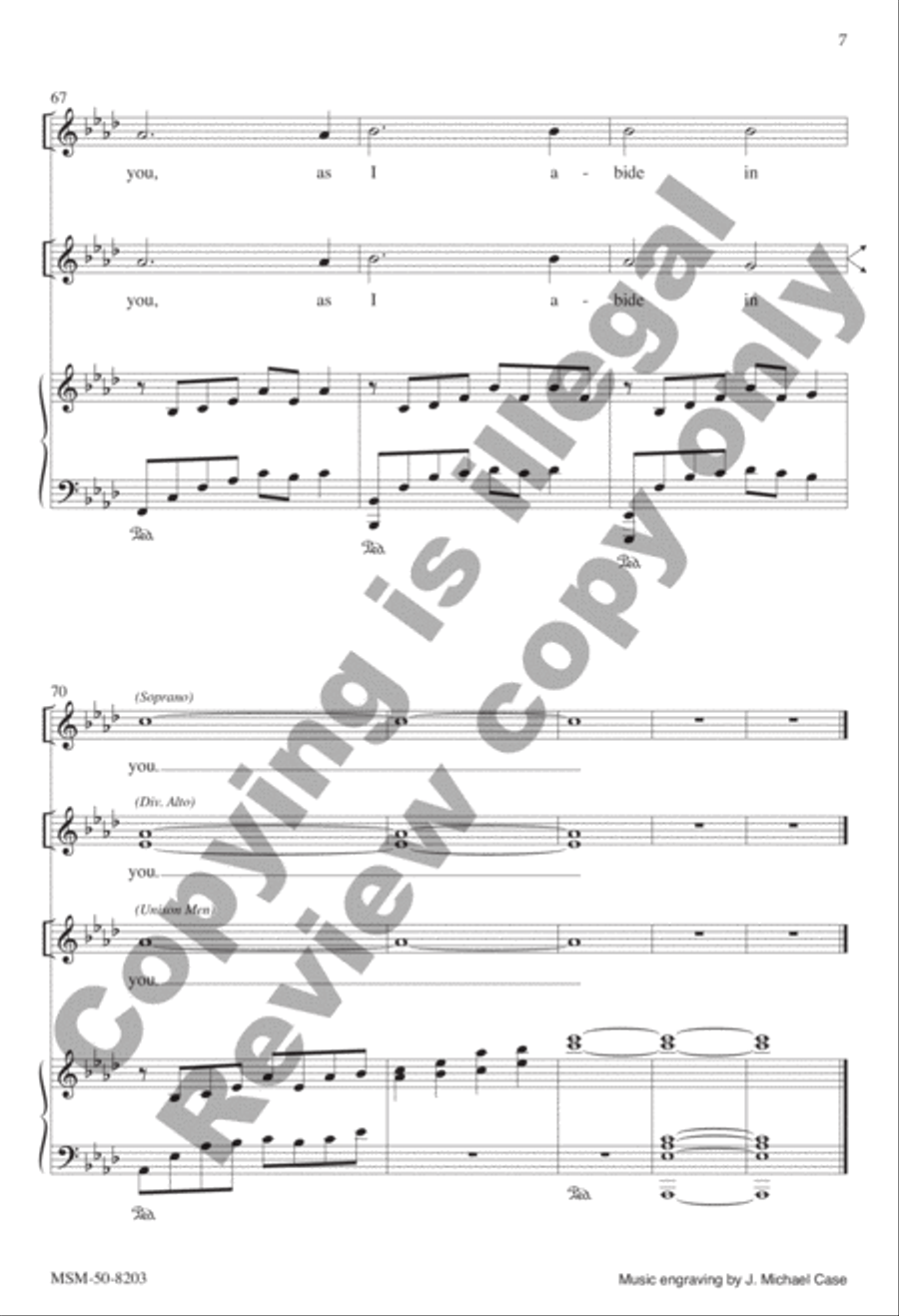 I Am the Vine (Communion Song) 4-Part scores gallery preview page 7