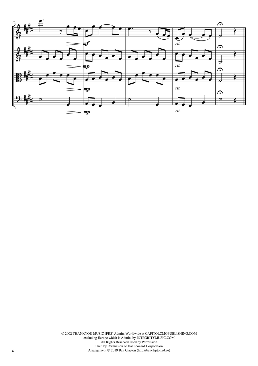 In Christ Alone String Quartet scores gallery preview page 6