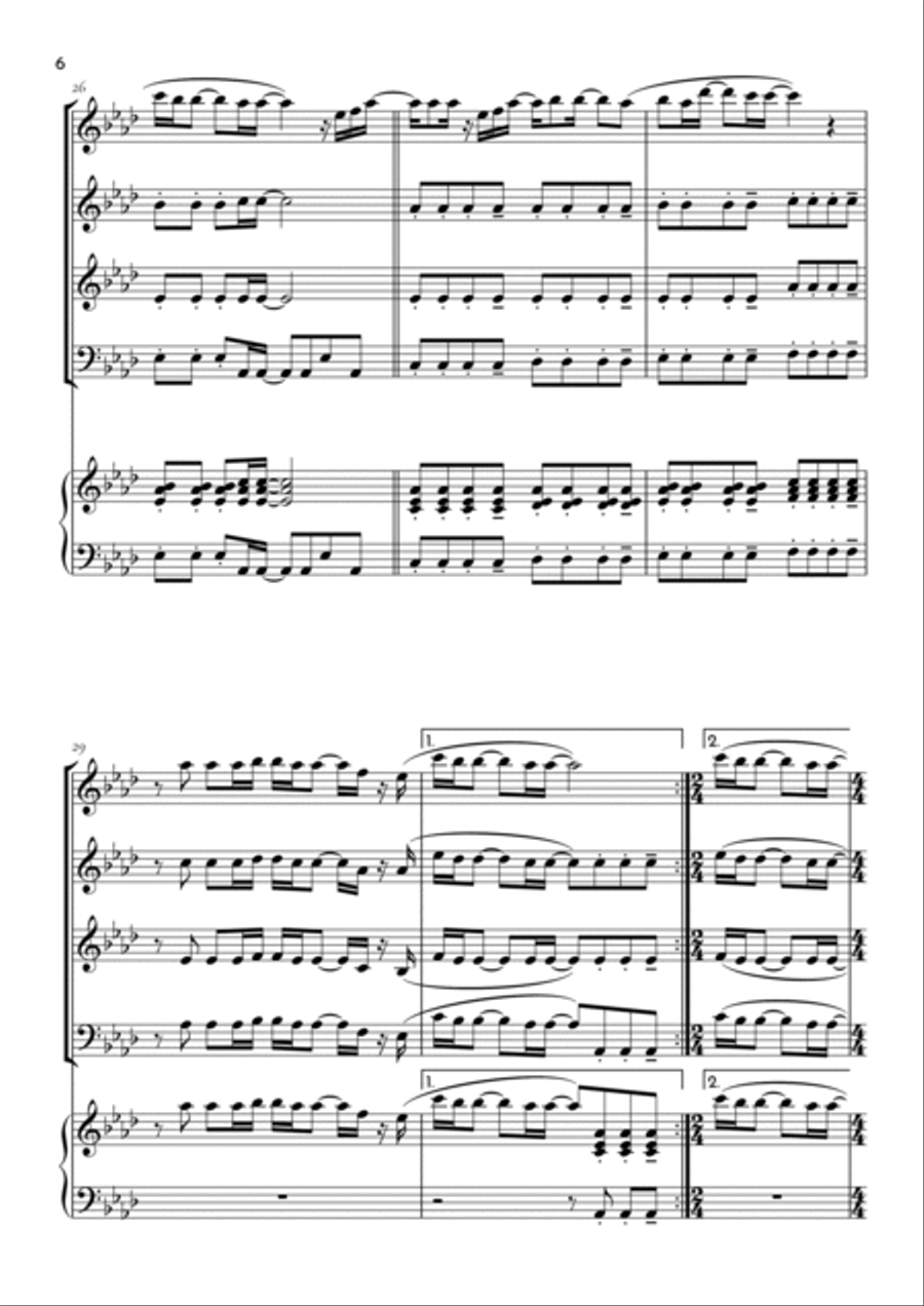 Goodness Of God Saxophone Quartet scores gallery preview page 6