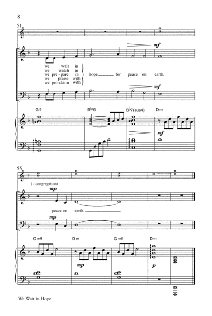 We Wait in Hope (A Candle Lighting Ceremony for Advent) 2-Part scores gallery preview page 4