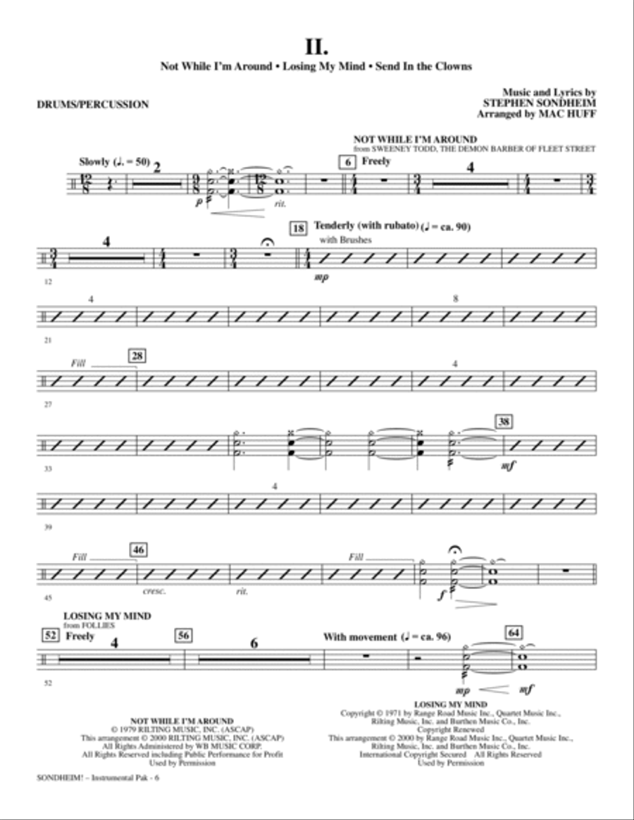 Sondheim! A Choral Celebration (Medley) (arr. Mac Huff) - Drums & Percussion Choir scores gallery preview page 5