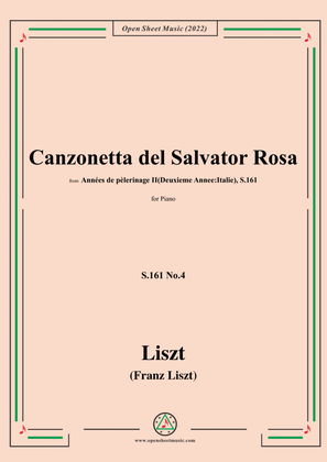 Liszt-Canzonetta del Salvator Rosa,S.161 No.3,from Annees de pelerinage II,S.161
