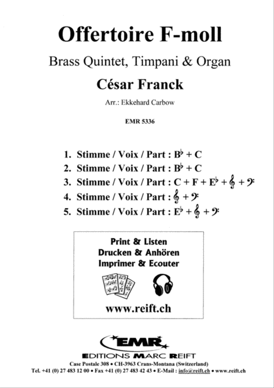 Offertoire F Minor Offertoire F Minor Brass Ensemble scores gallery preview page 2