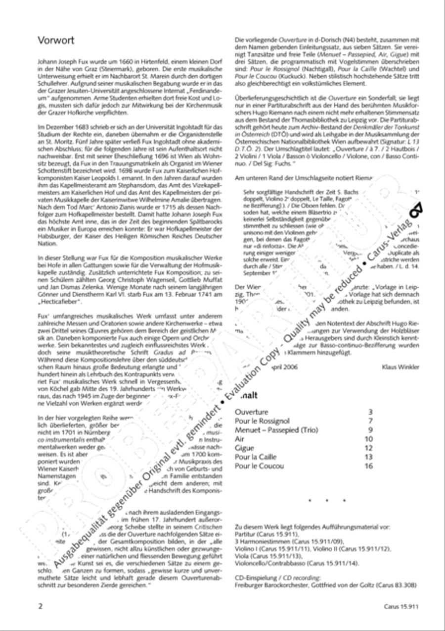Ouverture in d Oboe scores gallery preview page 3