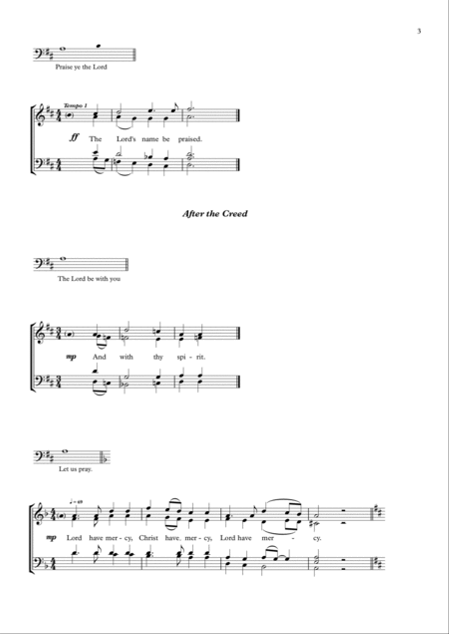 Preces & Responses Preces & Responses 4-Part scores gallery preview page 3