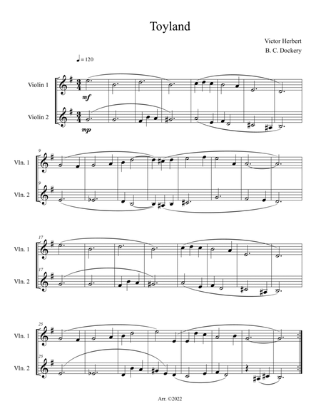 Toyland (Violin Duet) image number null