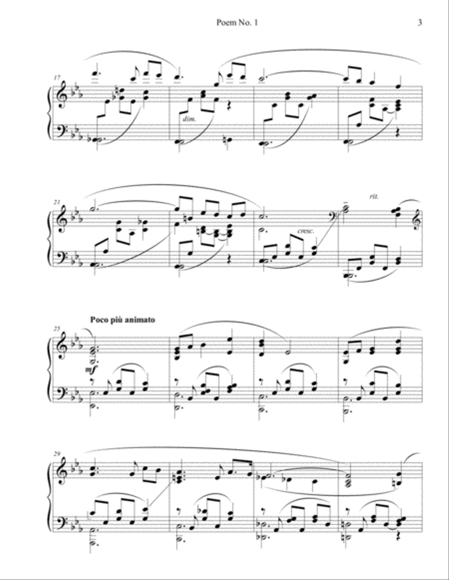 Poem No. 1 for Piano Piano Solo scores gallery preview page 3