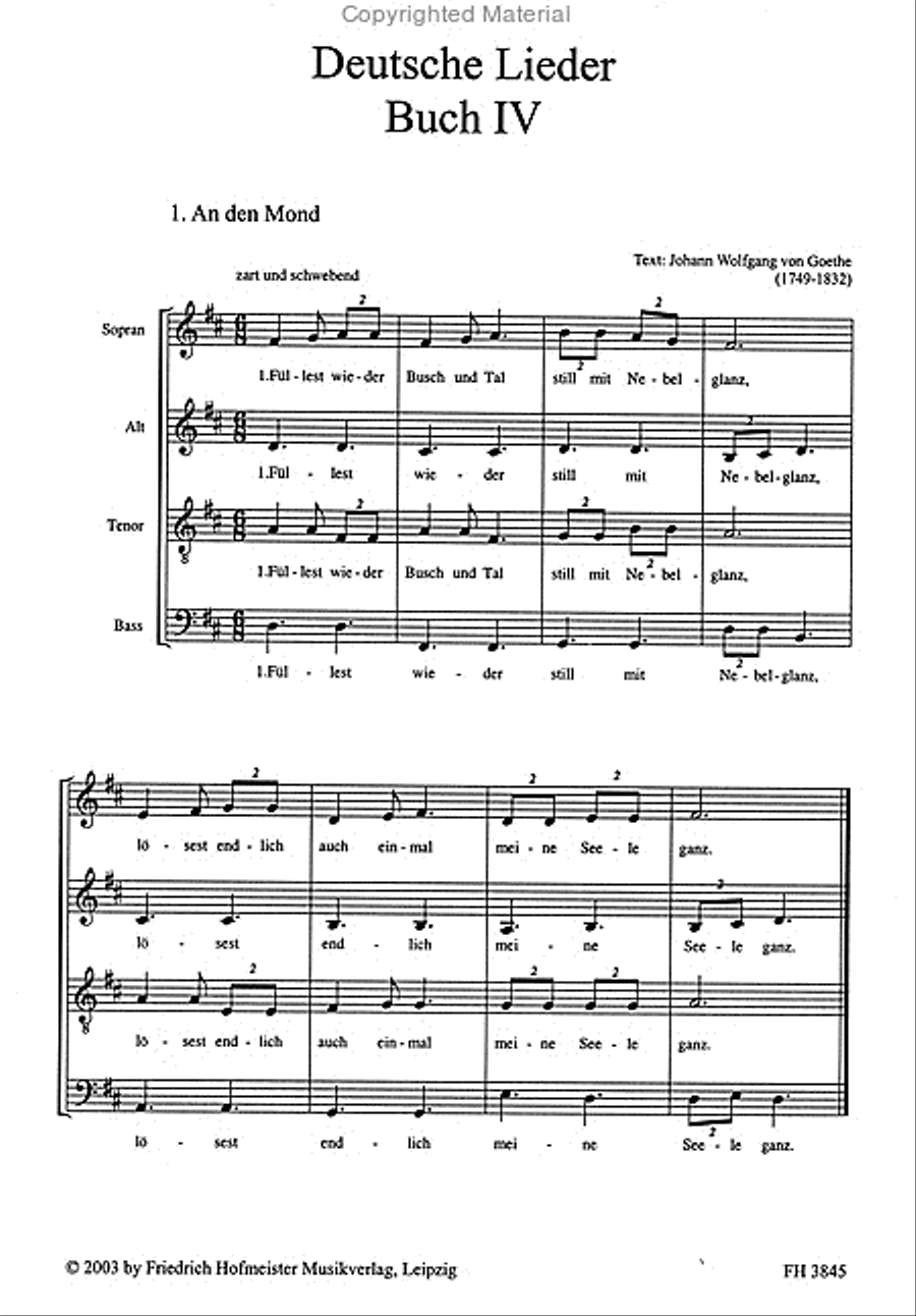 Deutsche Lieder, Buch 4 Mixed Choir scores gallery preview page 2