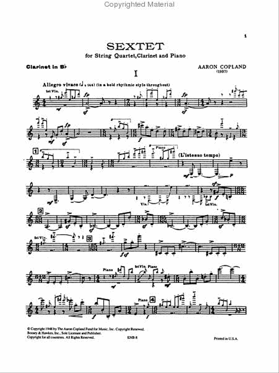 Sextet Sextet Clarinet scores gallery preview page 4
