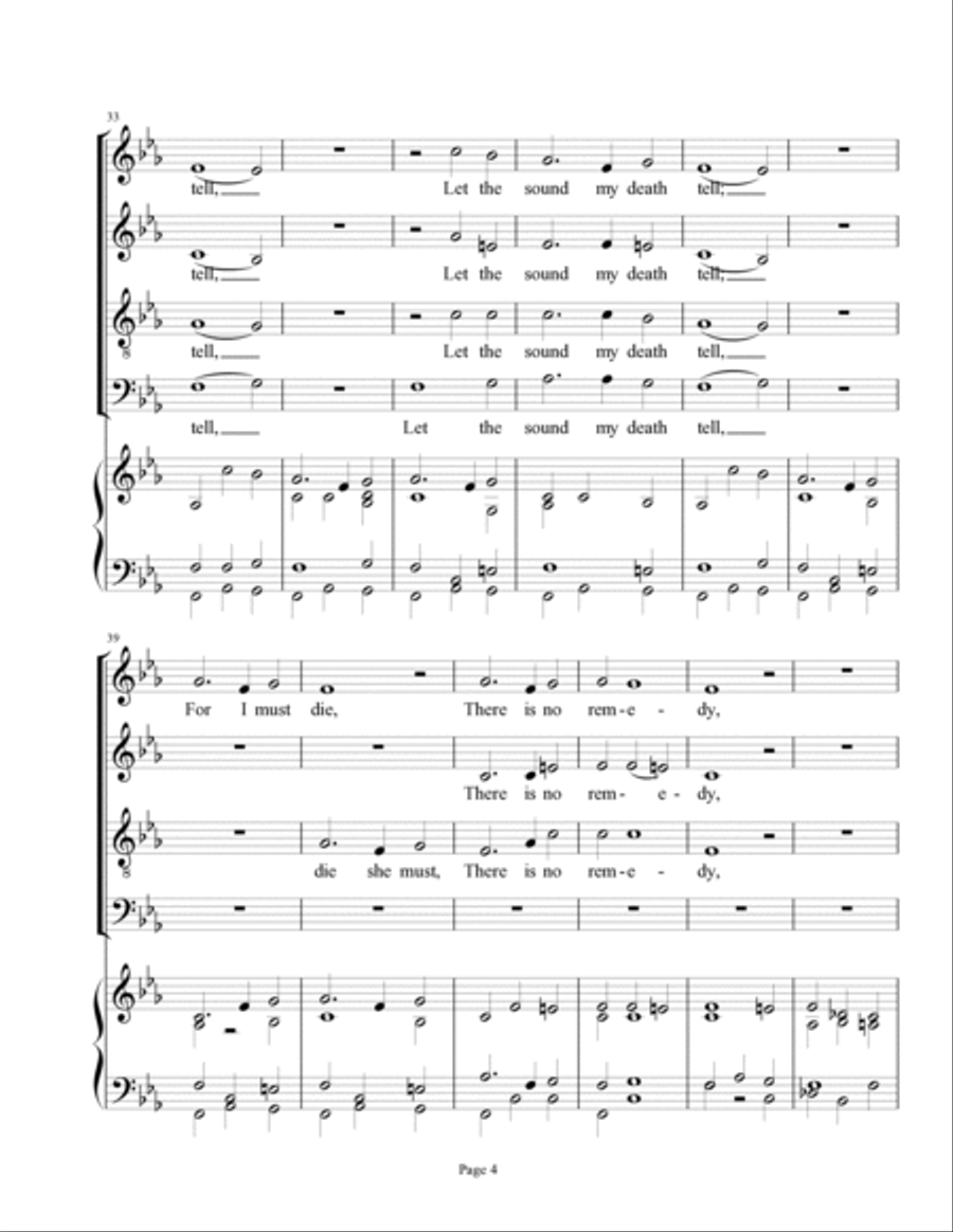 O Death, rock me asleep 4-Part scores gallery preview page 4