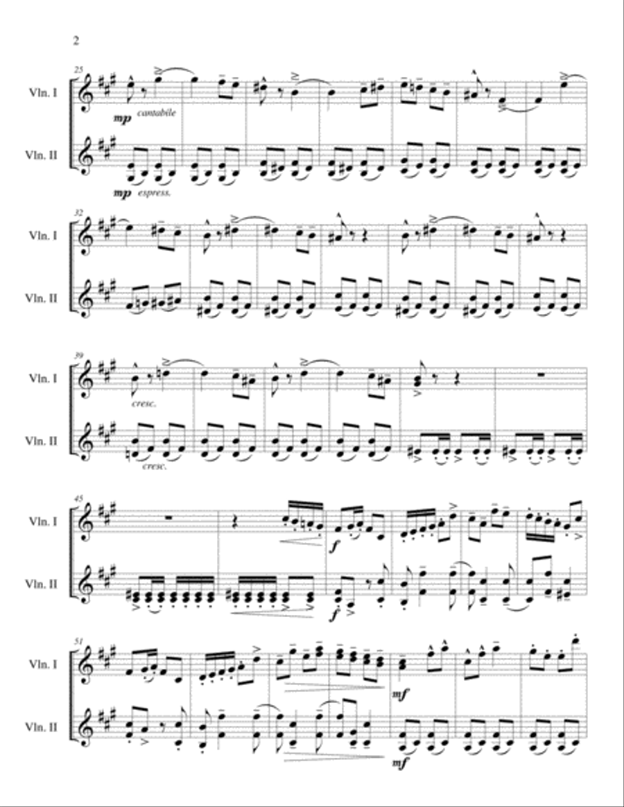 Sonata for Two Violins in F# minor, Op 4 Mvmt 4 Violin scores gallery preview page 2