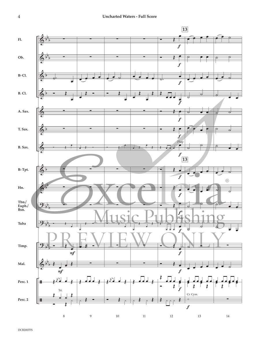 Uncharted Waters (Score) Concert Band scores gallery preview page 4