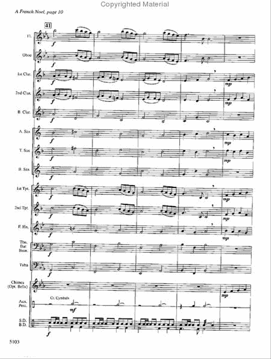 A French Noel Concert Band scores gallery preview page 10