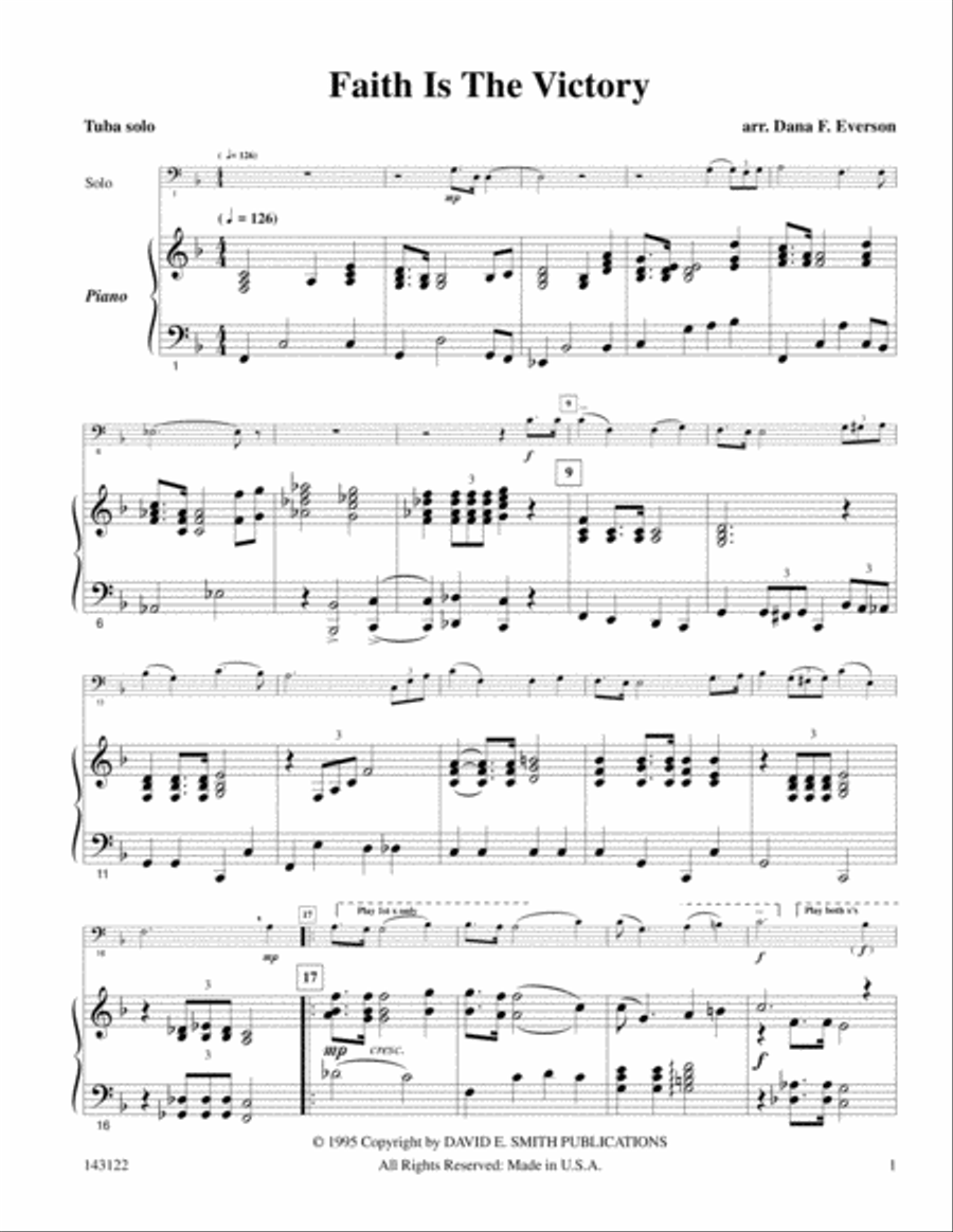 Faith Is The Victory Trombone scores gallery preview page 2