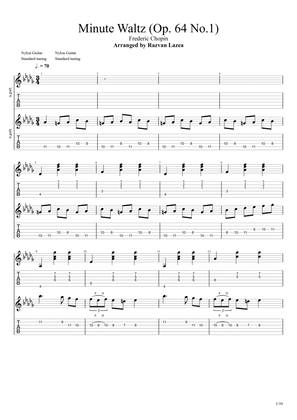 Chopin - Minute Waltz - Guitar Duet